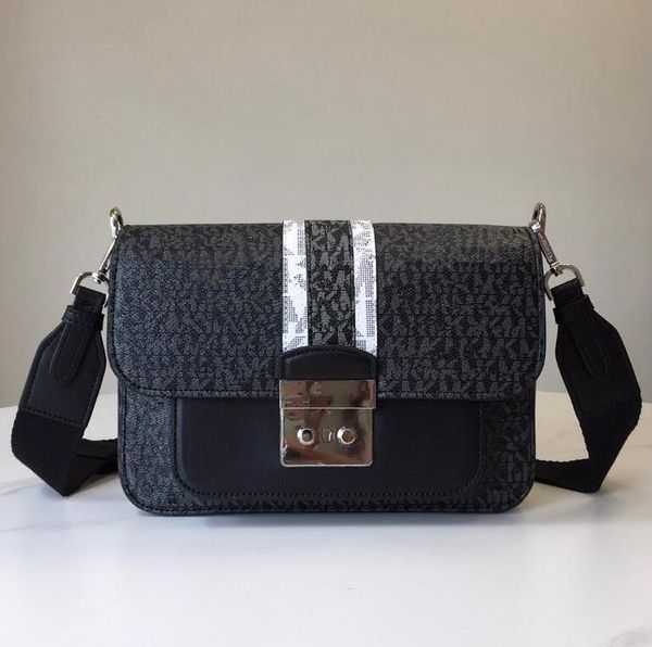 

designer bag parker medium leather chain shoulder bag mks handbags women crossbody oversized hardware totes interior zip compartment new