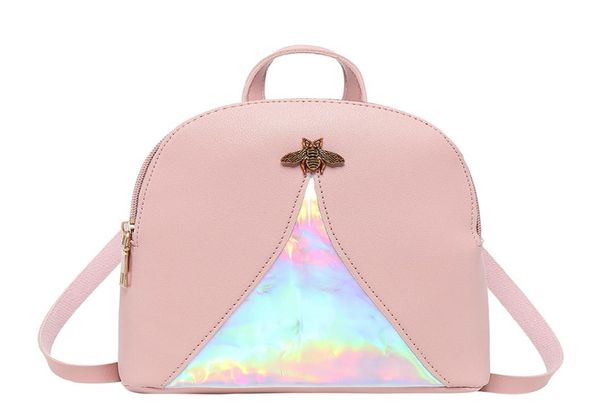 

designer backpack brand recommended ladies fashion print backpack bee lock shoulder bag commuter bag2434610, Black