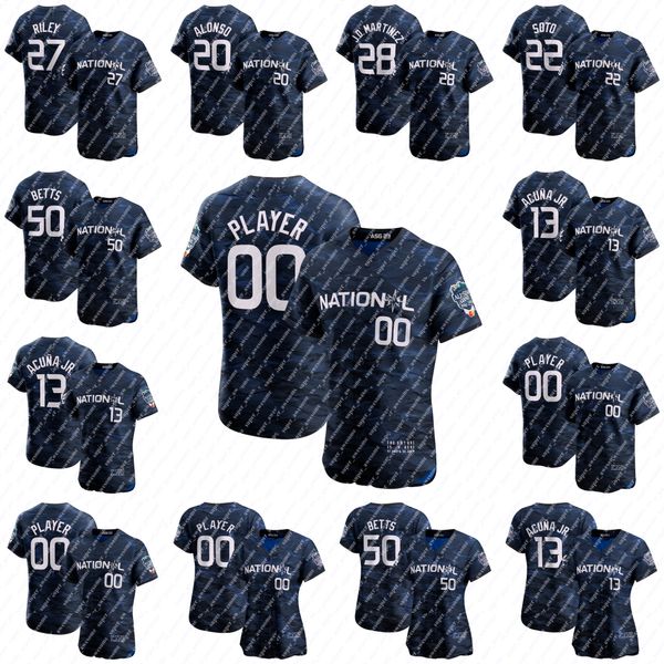 

2023 all-star game jersey sean murphy freddie an luis arraez nolan arenado orlando arcia ronald acuna jr. mookie betts corbin carroll matt o, Blue;black