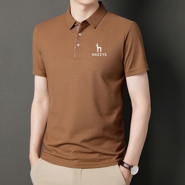 

mens polos grade designer summer polo shirts with short sleeve turn down collar casual fashions hazzys clothing 230706, White;black