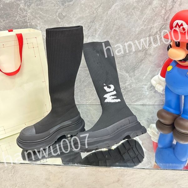 

fashion casual shoes boot men women design winter warm leather thick soled sock boots sports runners sneakers xsd221120, Black