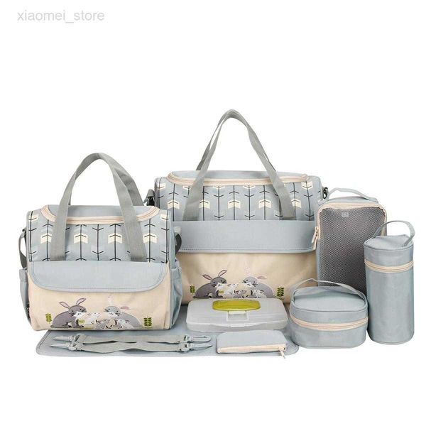 

diaper bags mommy bag 10-piece parent-child bag outdoor travel multi-piece large-capacity diaper bag multifunctional wet-dry separation moth