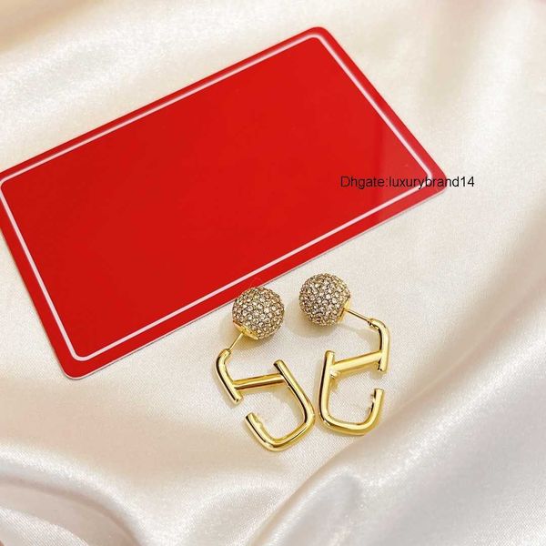 

fashion earrings womens men designer valentinoly earring ear studs letter v luxurys golden classic jewelry mh1g, Golden;silver