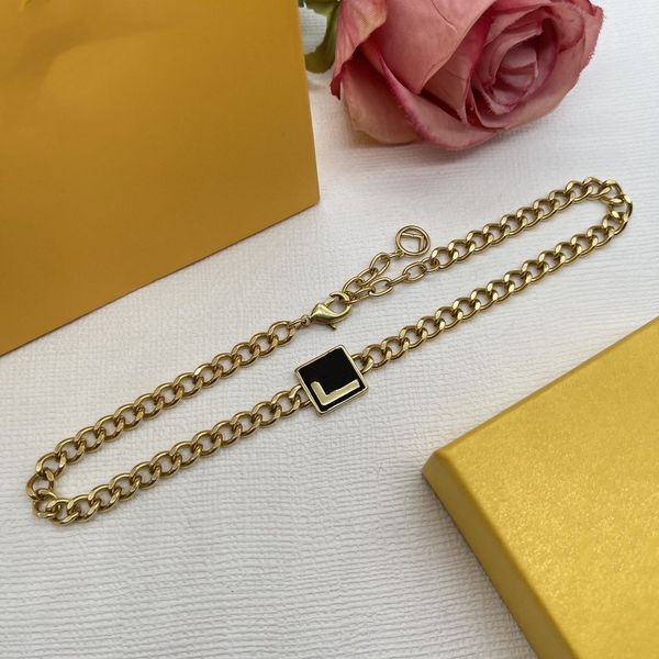 

designer letter ffsity fashion cool street pendant necklace luxury jewelry, Silver