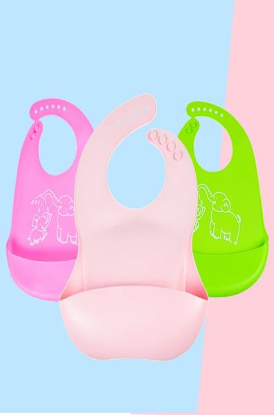 

cartoon 6speed adjustable baby bibs waterproof silicone burp cloths animals pattern for boys girls infant toddler kids5670553