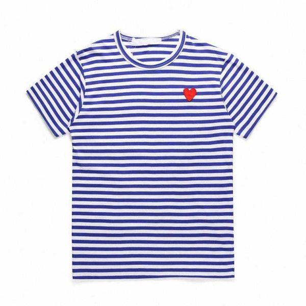 

play mens fashion t shirt designer red heart cdg shirt casual women shirts quanlity commes des tshirts cotton embroidery short sleeve summer, White;black