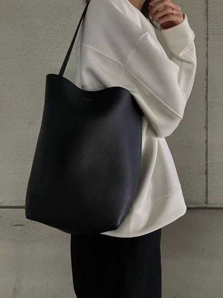 

the row bag the row bag genuine leather shoulder handheld capacity small litchi pattern cowhide bucket bag women