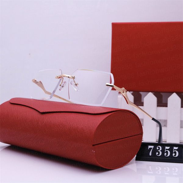 

man glasses sunglasses for women fashion frameless rectangle coating buffalo horn sunglass uv400 evidence eyeglass mens eyewear eyelgasses, White;black