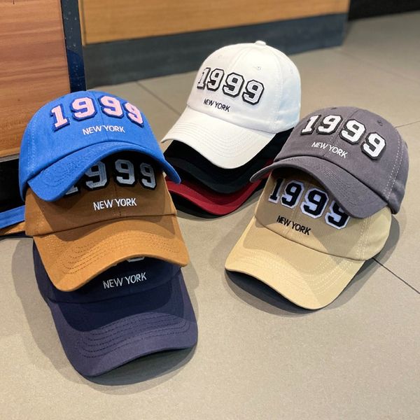 

large head circumference baseball cap spring and summer new embroidery 1999 peaked cap outdoor street fashion wild, Blue;gray