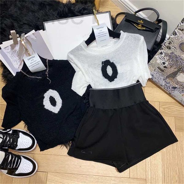

women's two piece pants designer cotton sweat suit t-shirt with short set gym outfit high waist fashion letter printing tracksuit eeas, White