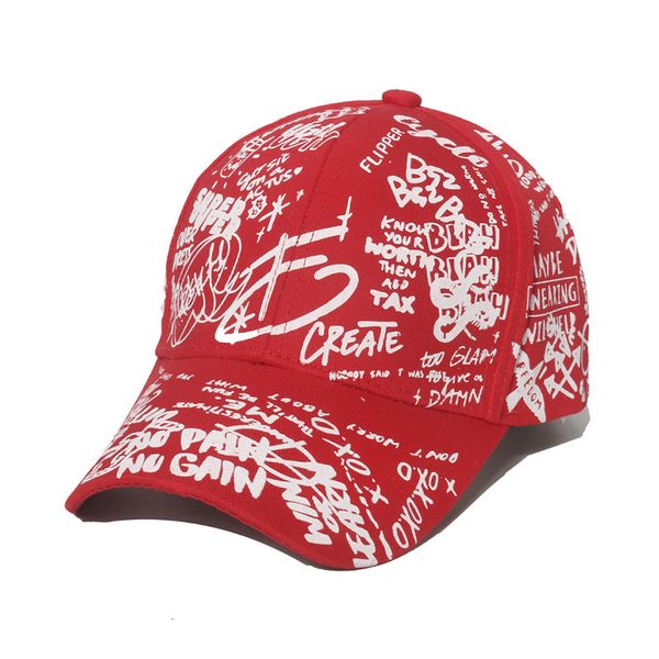 

caps hats baseball cap man woman cotton print hat graffiti hiphop streetwear casual sunscreen sport retro bone 230705, Yellow