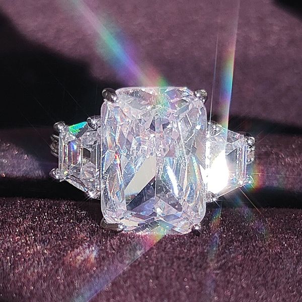 

band rings arrival luxury rectangle engagement ring for women anniversary gift jewelry wholesale r7170 230706, Silver