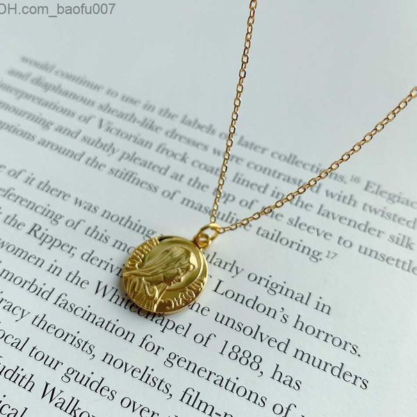 

pendant necklaces amaiyllis 925 sterling silver virgin mary minimalism clavicle necklace bohemia 18k gold long necklace women's necklac
