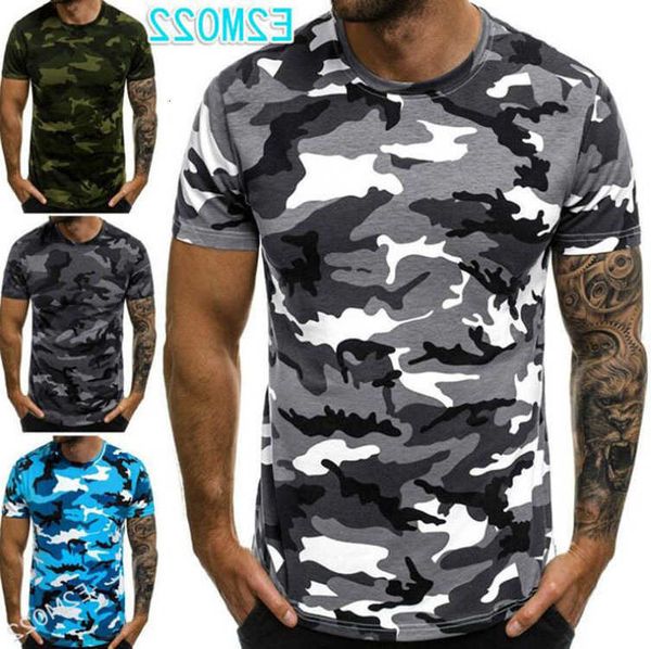 

2023 crew neck tight camouflage casual sports men's t-shirt, White;black