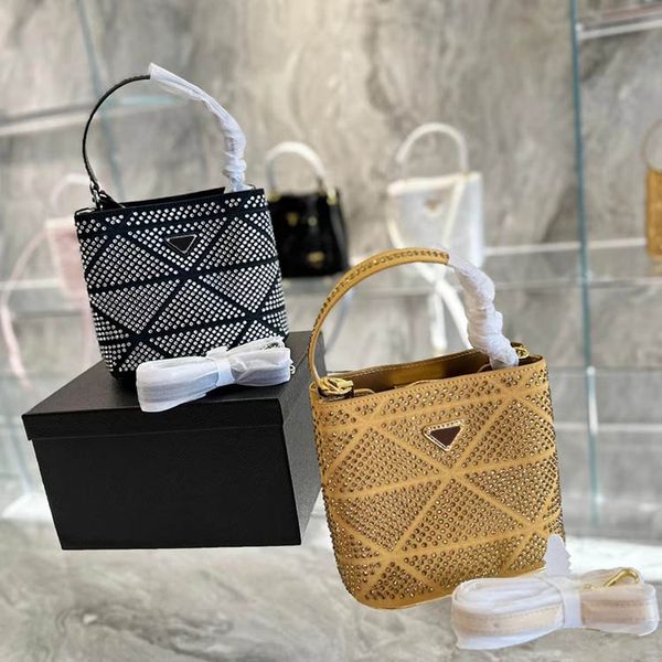 

designer bucket bag rhinestone bags fashion blingbling tote ladies shoulder crossbody bags