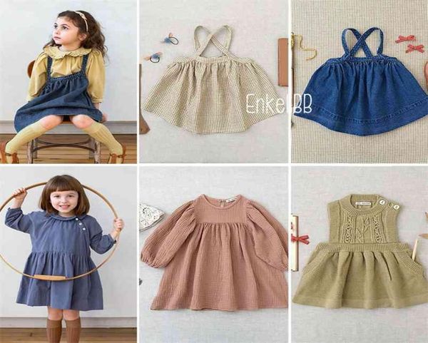 

sleeveless strap dress spring arrivals soor ploom kids girls vintage style clothes children wear 2106197878600, Red;yellow