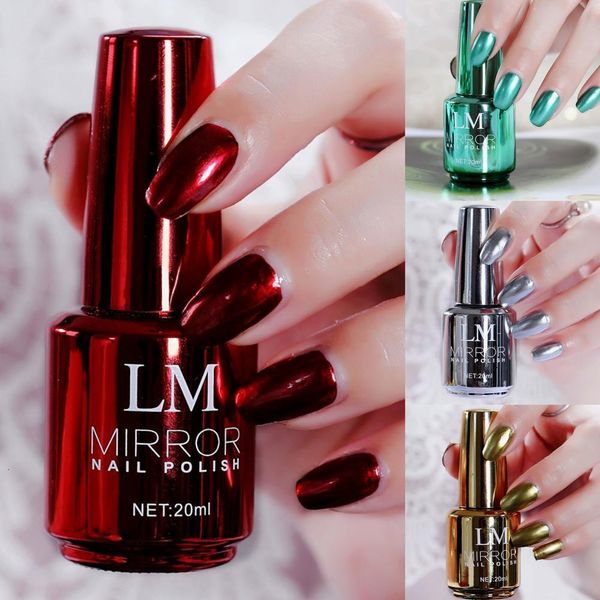 

nail gel 20ml nail polish metallic mirror effect nail decor quick drying makeup tools for women rose gold color silver nail art uv gel 23070, Red;pink