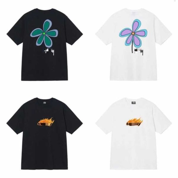 

men's tshirts stussys shirt ice cream tees dice printed t shirt cartoon summer casual short sleeve fashion brand t-shirt leisure men an, White;black