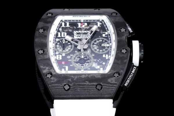 

exciting mechanical r i c h a r d luxury superb style male wrist watches rm11 rm11-03 u225 designer high-end quality tpt carbon fiber bezel, Slivery;brown