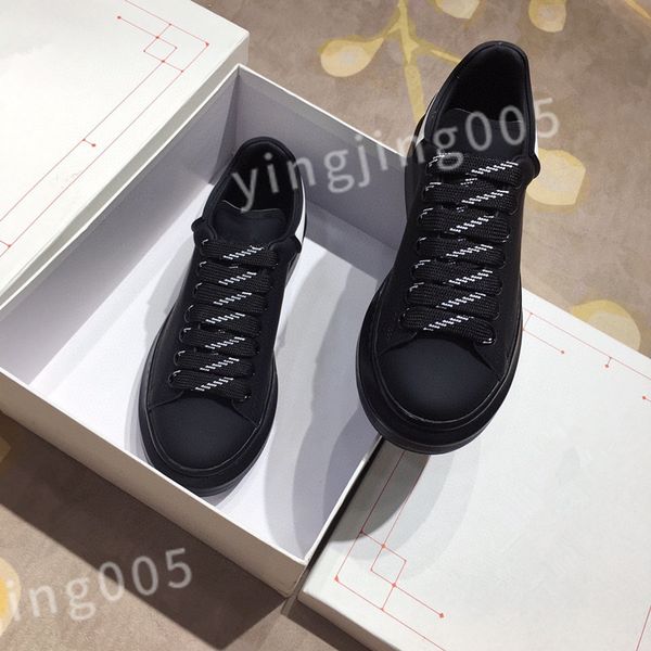 

new luxury out of office white shoes designer women sneakers mixed color lace up flat casual men spring autumn walking shoes size 35-45 hl21, Black