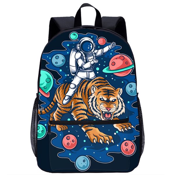 

backpacks astronaut school backpack 17 inch 3d printing childrens schoolbags for teenager casual traveling fashion 230705