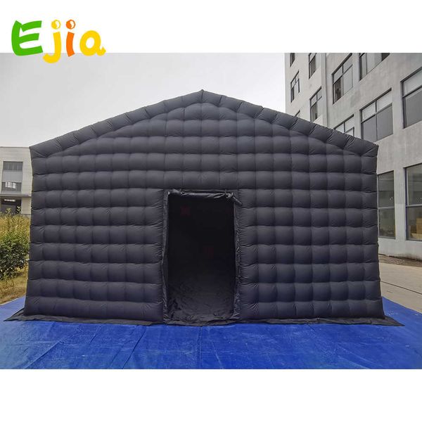 

giant custom 18/20/26ft portable black inflatable nightclub cube party bar tent lighting night club for disco wedding event