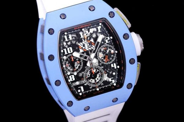 

fashion mechanical r i c h a r d luxury superb style male wrist watches rm11 rm11-03 bqxn designer high-end quality tpt carbon fiber bezel f, Slivery;brown