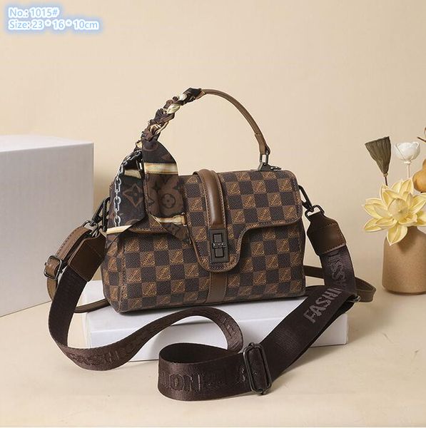 

factory wholesale ladies shoulder bags 2 colors street fashion plaid handbag elegant atmosphere contrast leather backpack flip bow ribbon to