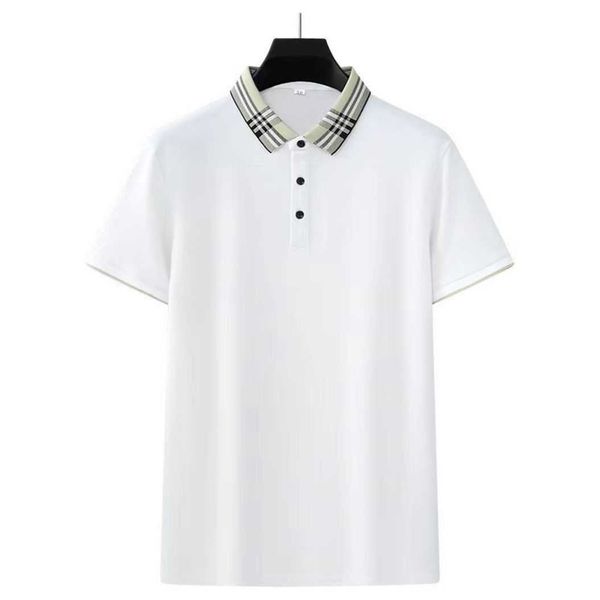 

fahion style short burberies collar britih burbreries ba family men's sleeve men polos cotton polo arder shirt shirt wear, White;black