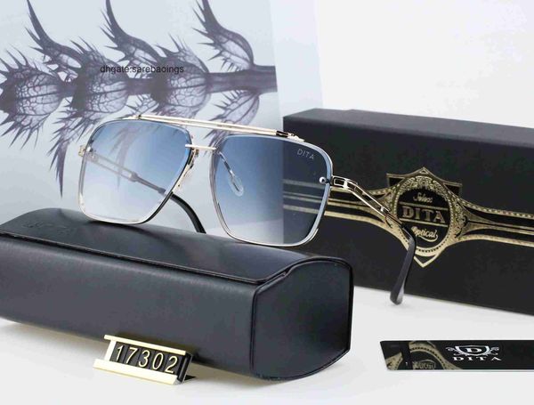 

designer sunglass luxury brand sunglasses r dita 17302 sunglasses mens and womens metal retro fashion designer black glasses door all match, White;black