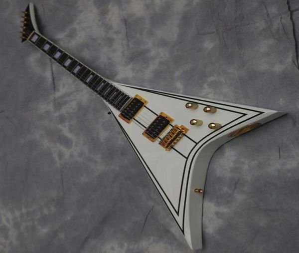 

quality guitar randy rhoads vsolid body white colors01237843782