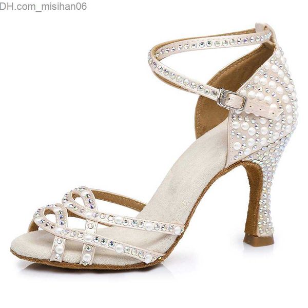 

dress shoes latin dance shoes pearl rhinestone dance shoes sports shoes dance women comfortable salsa dance shoes dance high heels z230712, Black