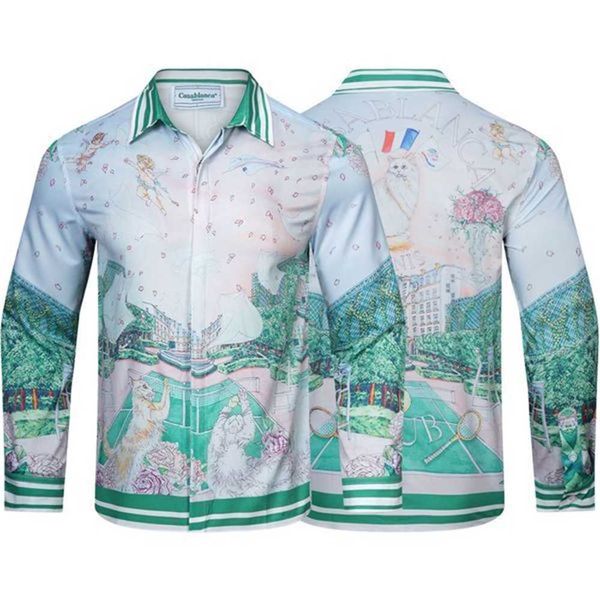 

mens shirt classic casablanca shirts fancy shirt fashion long sleeve t-shirt hwjo, White;black