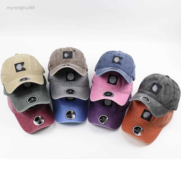 

summer baseball cap washed casual duck tongue hat fashion brand embroidered letter curved brim used sun protection 66bb 8mpm, Blue;gray