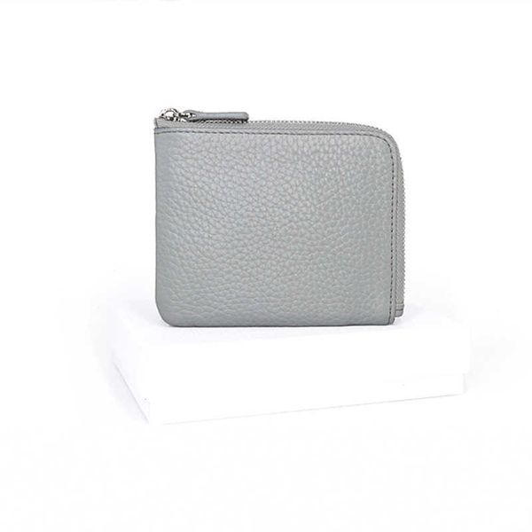 

solid color mini wallet creative card bag pu zipper change bag women's multi card zipper