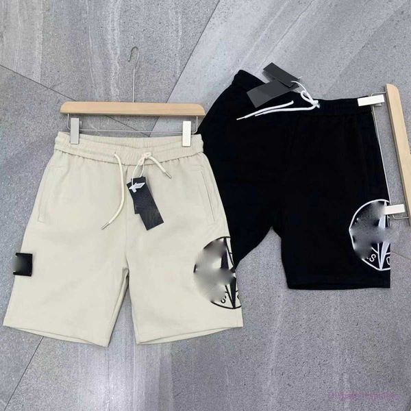 

designer men s shorts stone and island work biker short leisure vacation beach pants breathable compass, White;black