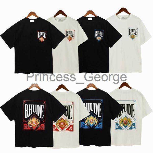 

men's t-shirts rhude version mens t shirts summer tshirt fashion designer casual cotton luxury clothing street shorts sleeves clothes x, White;black