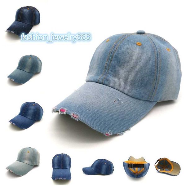 

washed cowboy baseball cap korean version simple light board men and women lovers casual cap batch hat, Blue;gray