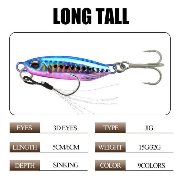 

designernew iron plate jig lead fish metal bait fishing lures outdoor sports fishing accessories fishing tackle 119875