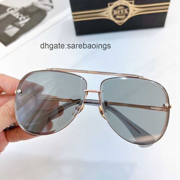 

designer sunglass luxury brand men's sunglasses dita gold vacuum plating sunglasses minimalist design polygon diamond trimming process, White;black