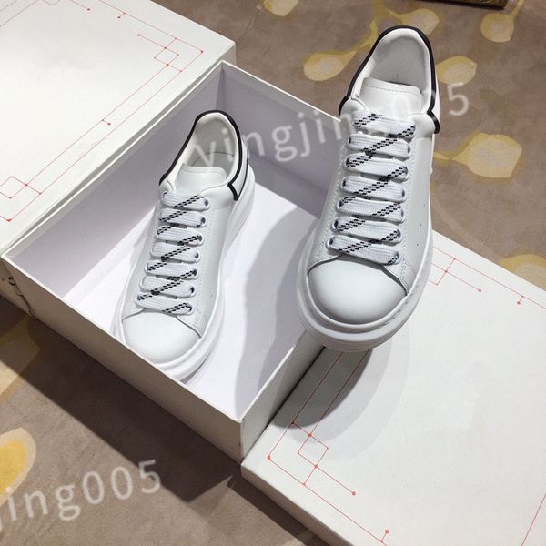 

new luxury out of office white shoe designer women sneakers mixed color lace up flat casual men spring autumn walking shoes size 35-45 hl210, Black