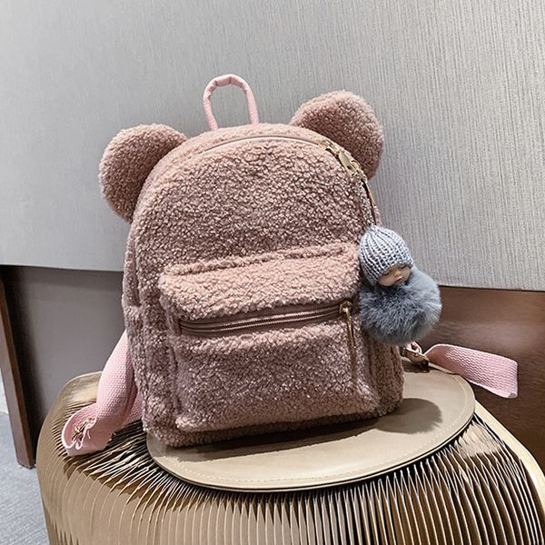 

backpacks trend lovely woolen womens lady zipper backpack shoulders packsack handbag bags woman knapsack child gilrs school books bag 230705