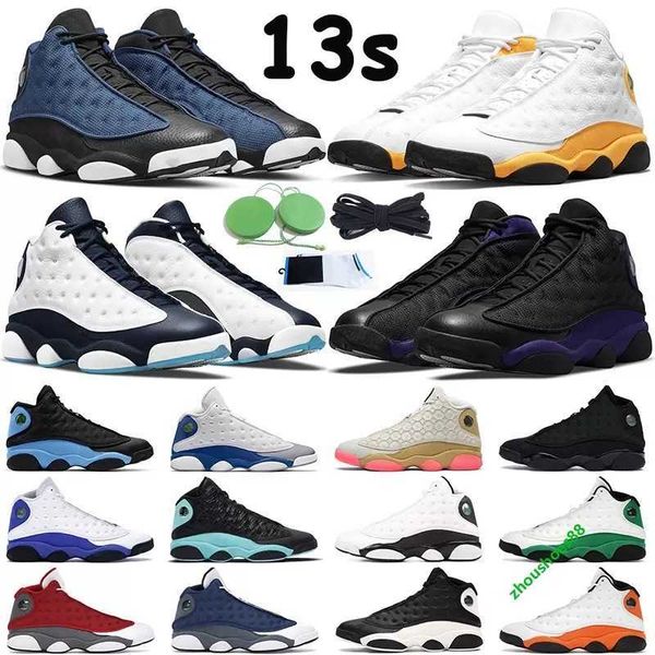

new jumpman 13 13s basketball shoes navy del sol university blue obsidian flint lucky green court purple black cat 13 mens trainer sports sn