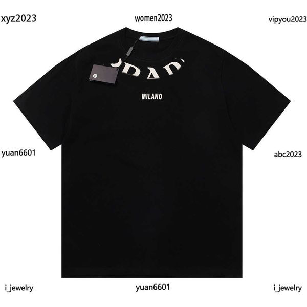 

designer mens t shirt women t-shirt european size: xs- letter printing around the neck collar tees boy short sleeve, White;black