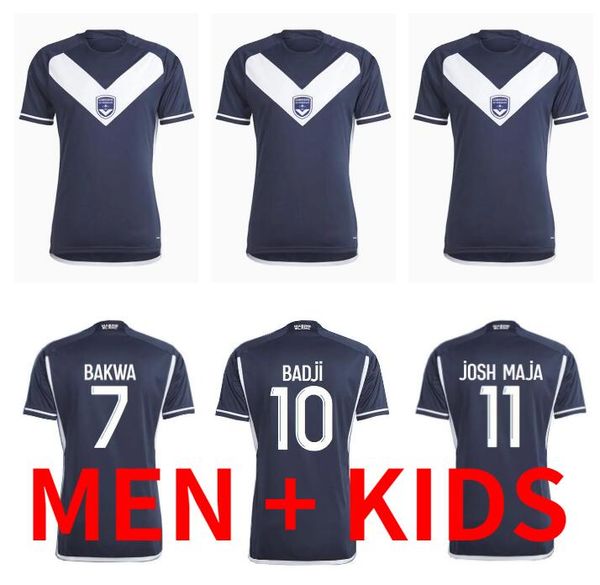 

23 24 maillot girondins bordeaux soccer jerseys foot kids kit fc football shirts home training 2023 2024 home away fan player version bakwa, Black;yellow