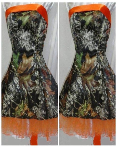 

2017 new fashion camo short mini homecoming dresses tulle skirt lace up back formal bridesmaid party prom gowns camouflage3657714, Blue;pink