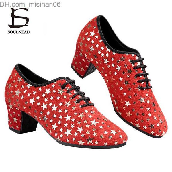

dress shoes latin dance shoes women's ballroom salsa dance shoes 5cm high heel shoes suede cowboy boot tango shoes red women's jaz, Black