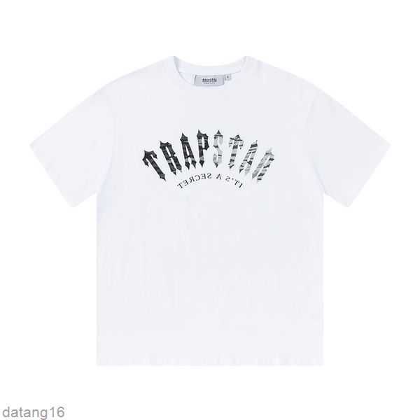 

50 styles men's t-shirts trapstar t shirt designer shirts jersey print letter luxury rainbow color summer sports fashion cotton cord sh, White;black