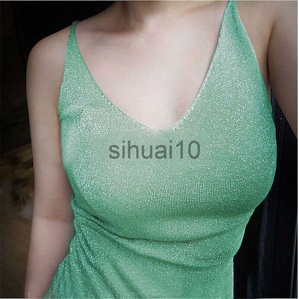

diy tanks camis m 2xl v neck sleeveless vest t shirt knitted tank women summer ladies slim strap short roupas femininas j230706, Black