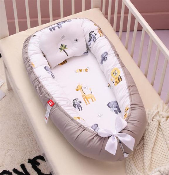 

portable travel bed baby nest newborn bed for boys girls infant outdoor cotton crib bumper lj2008186148230